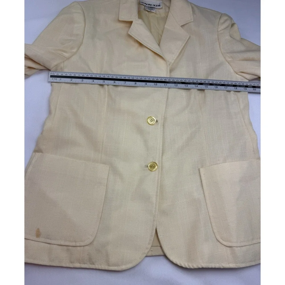 Changing Scene Womens Blazer Size 16‎ Cream Linen Blend Vintage